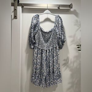 Super Natural by Secret Mission Denim Floral Greenport Dress Size Large